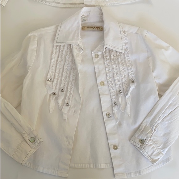 Lot of white blouses (2) adorable fun EUC - Picture 2 of 9